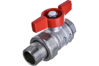 Кран шаровый 11/4'' сполусгоном (американкой) ручка-бабочка, Giacomini