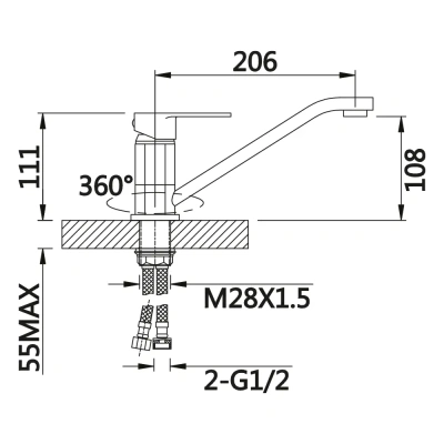 См д/кухни дл. излив VIEIR D35 (1/10)