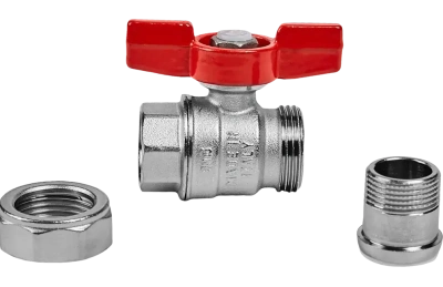 Кран шаровой с американкой Giacomini 1/2" ВР/НР ручка бабочка