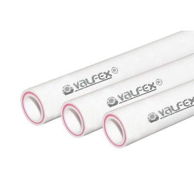 Труба ПП стекловолокно PN25 VALFEX SDR6  Ф63 белая (4/20)
