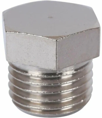 Заглушка в трубу STOUT  1/4'' нр никель (10/600)